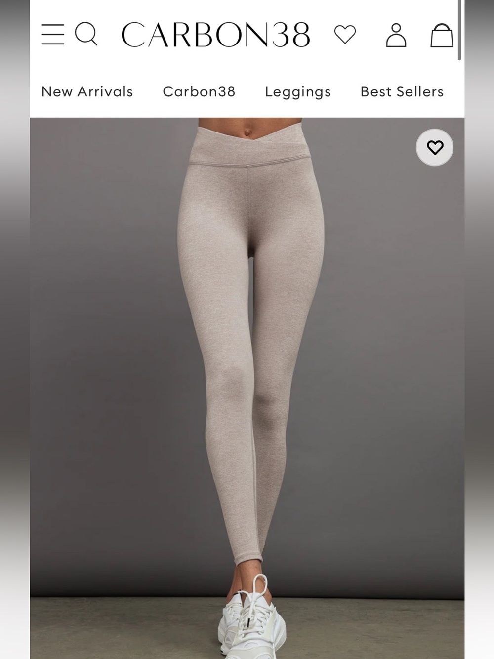 Carbon38 Seamless High-Waist Leggings in Taupe